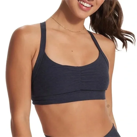 Vuori Elevation Ruched Bra in Navy Size XS - Picture 1 of 6